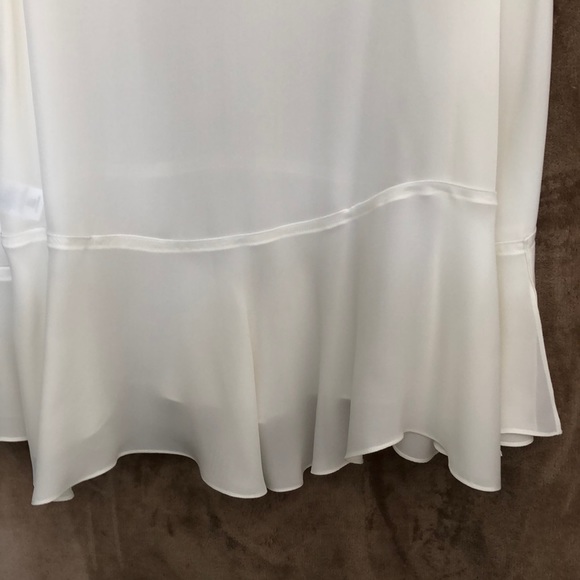 SOLD Theory silk blouse drop waist & flutter cuffs - Picture 5 of 6